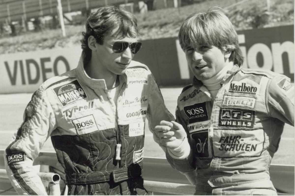 Formel 1-Konkurrenten: Stefan Bellof und Manfred Winkelhock 1984 in Zolder