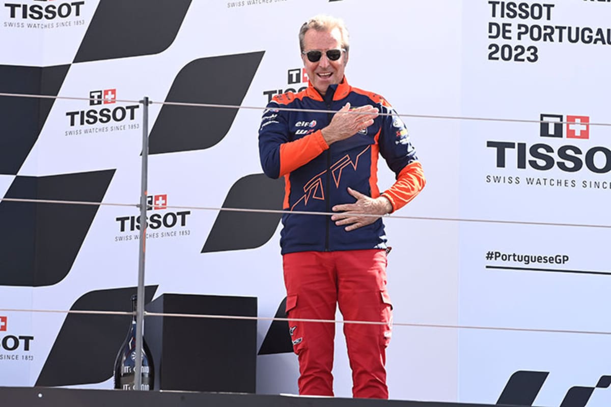 Am Podest bei seinem Heim-GP: Hervé Poncharal