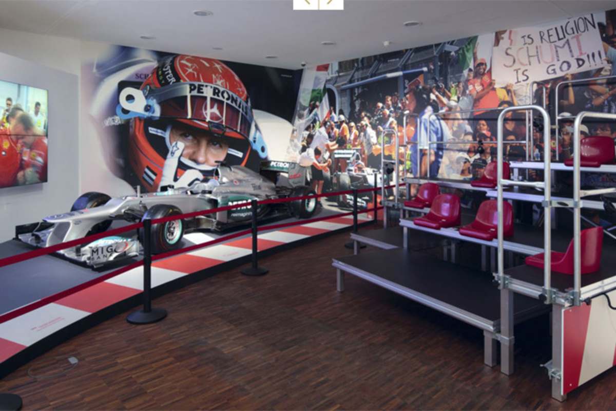 Räumlich wurden sieben Schwerpunkte gesetzt, für die sieben WM-Titel Schumachers