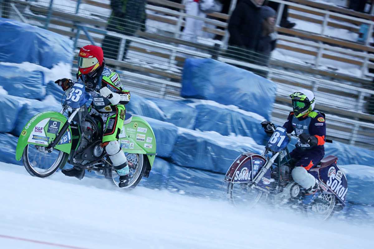 Hans Weber (vorne) zeigte ein starkes Rennen