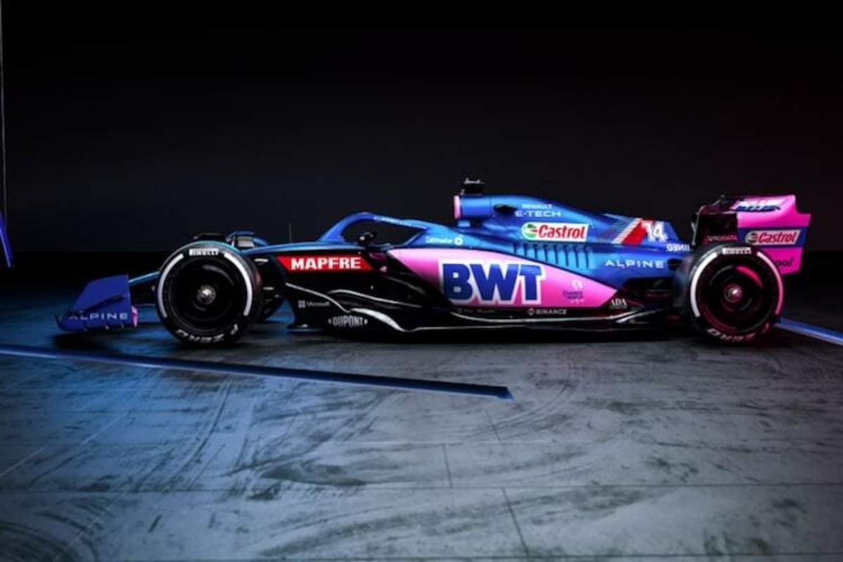 Der Wagen von Alonso und Ocon von der Seite
