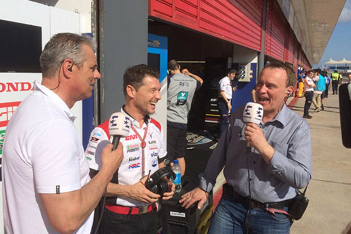 Waldi in seinem Element: Mit Lucio Cecchinello und Jan Stecker