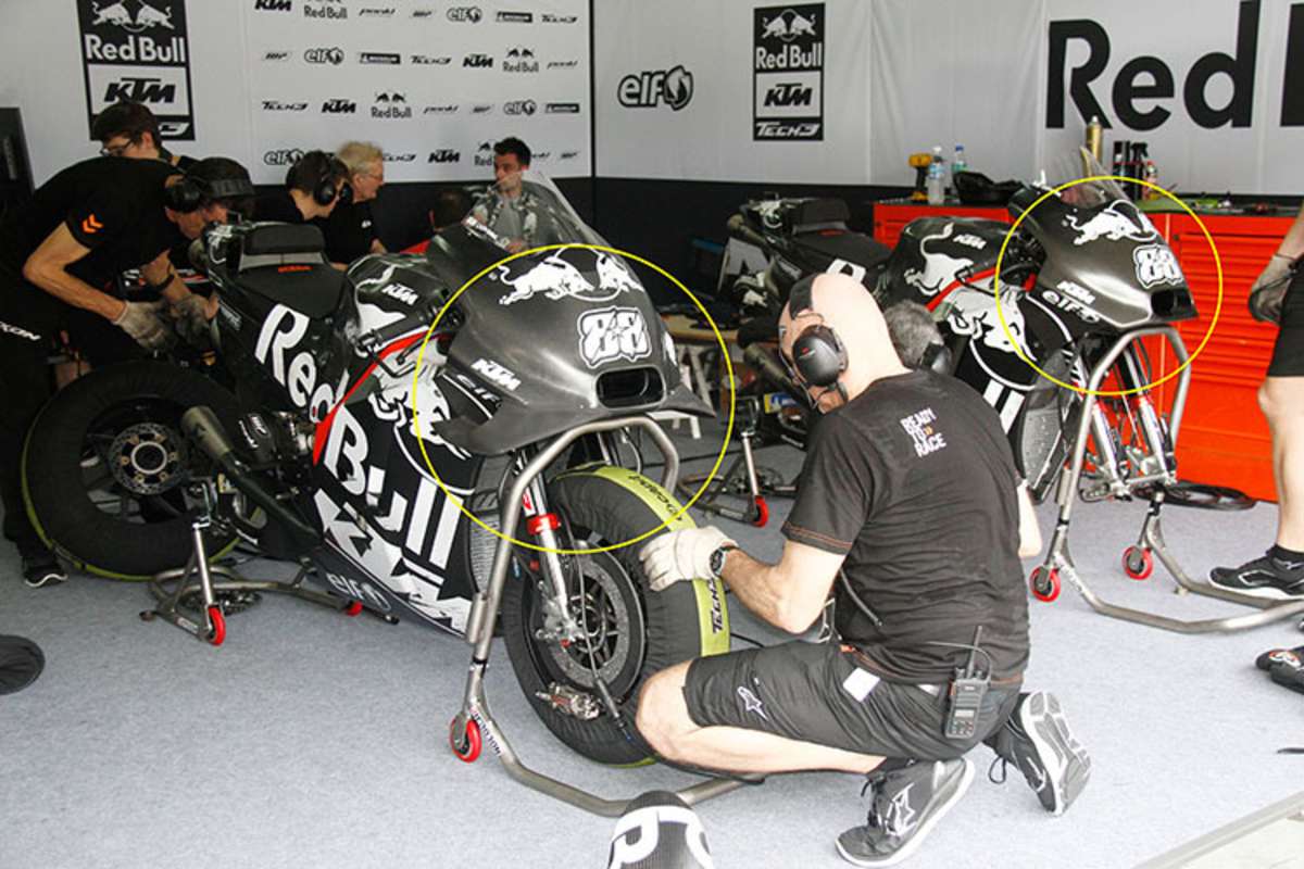 Oliveira testete für KTM unterschiedliche Flügel-Designs