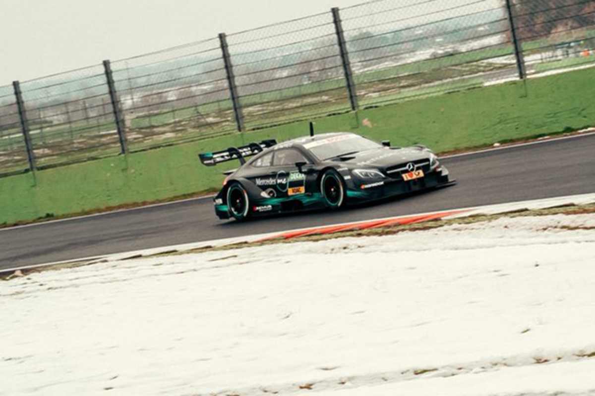 Schnee begrüßte die DTM in Vallelunga