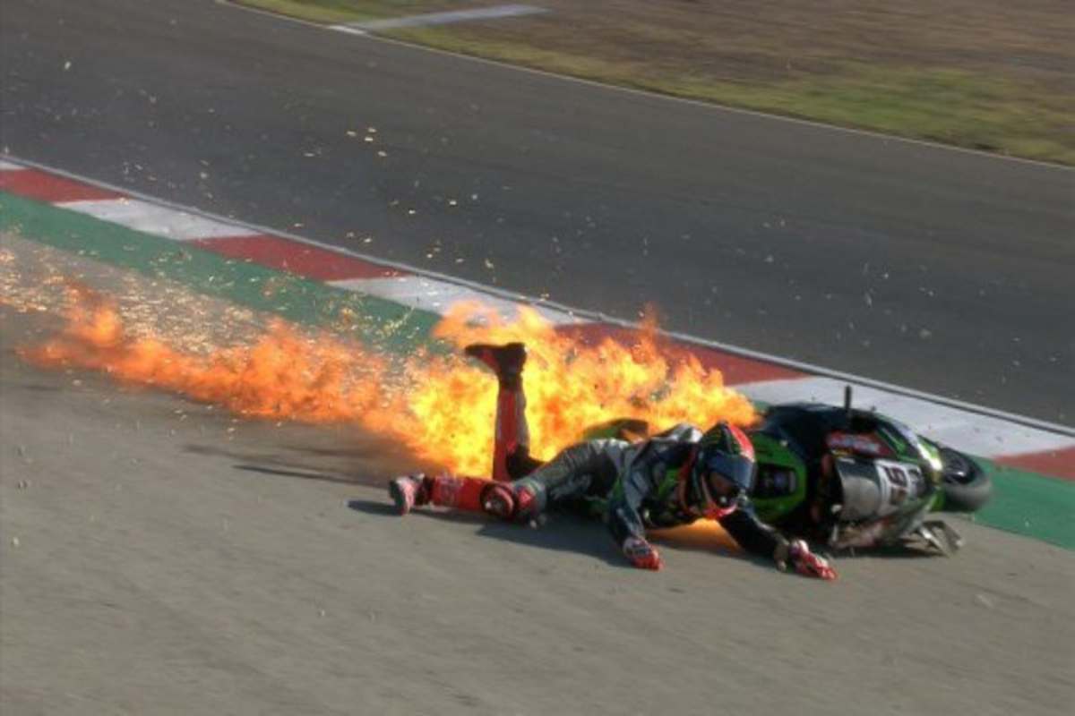 Tom Sykes flog heftig von seinem Bike