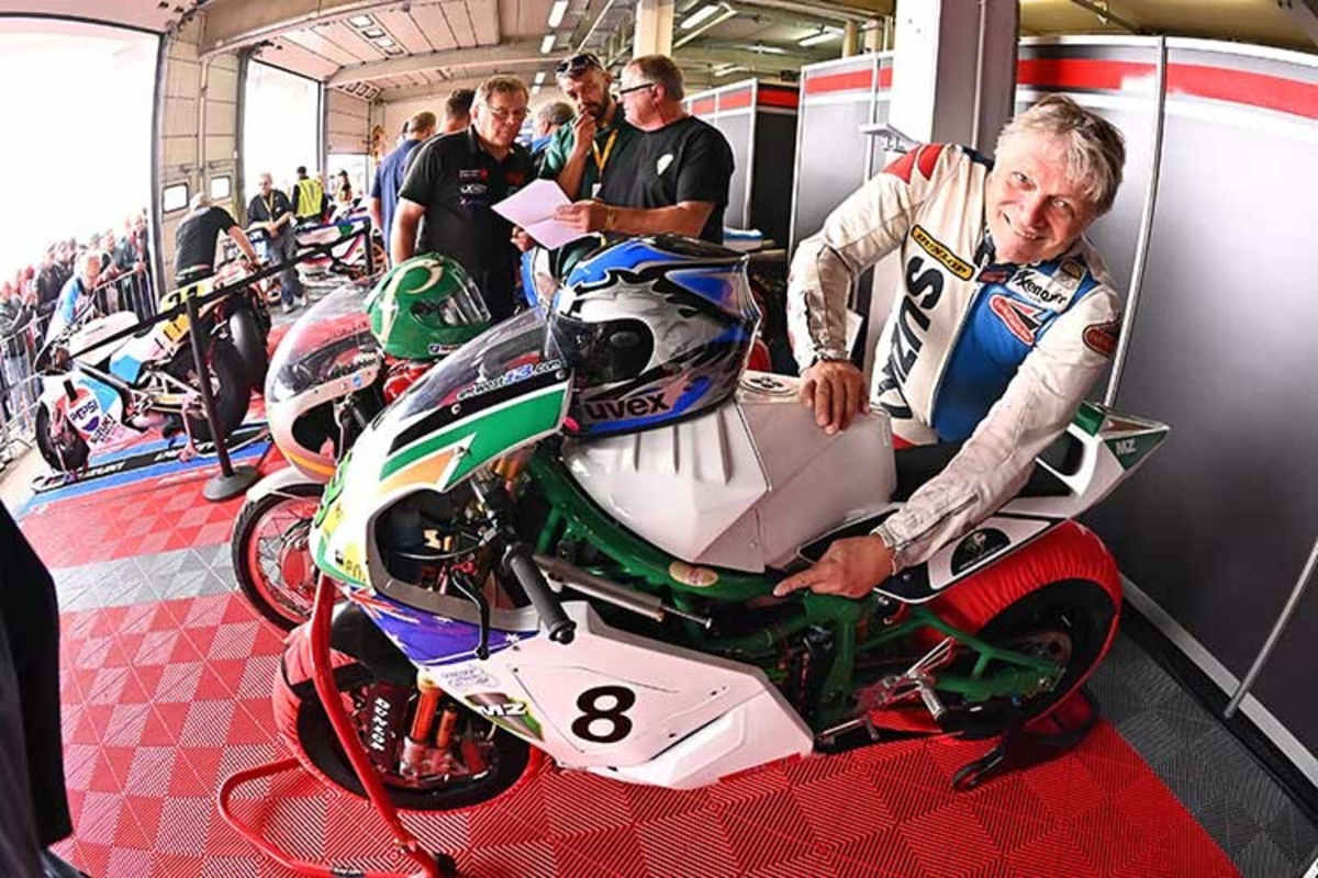 Martin Wimmer bei den Sachsenring Classic: Als erstes Moto2-Werk mit Stahlrahmen
