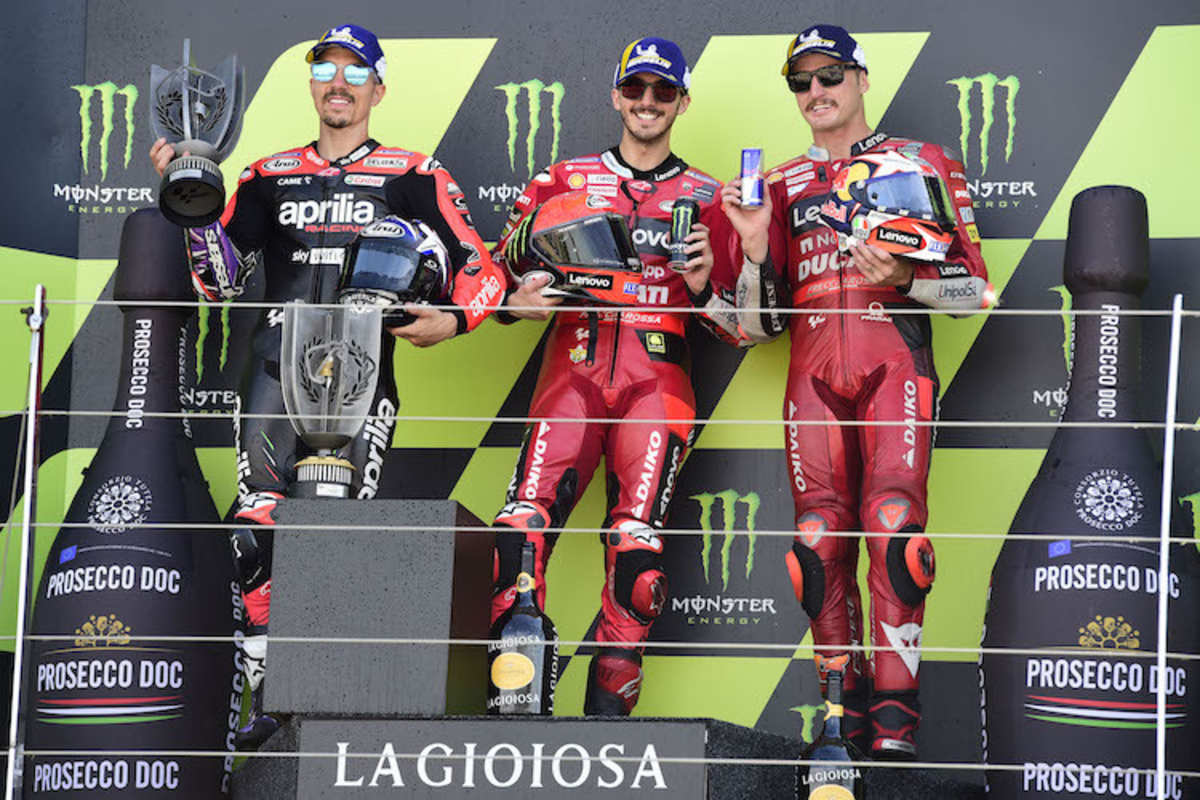 Vinales, Bagnaia, Miller
