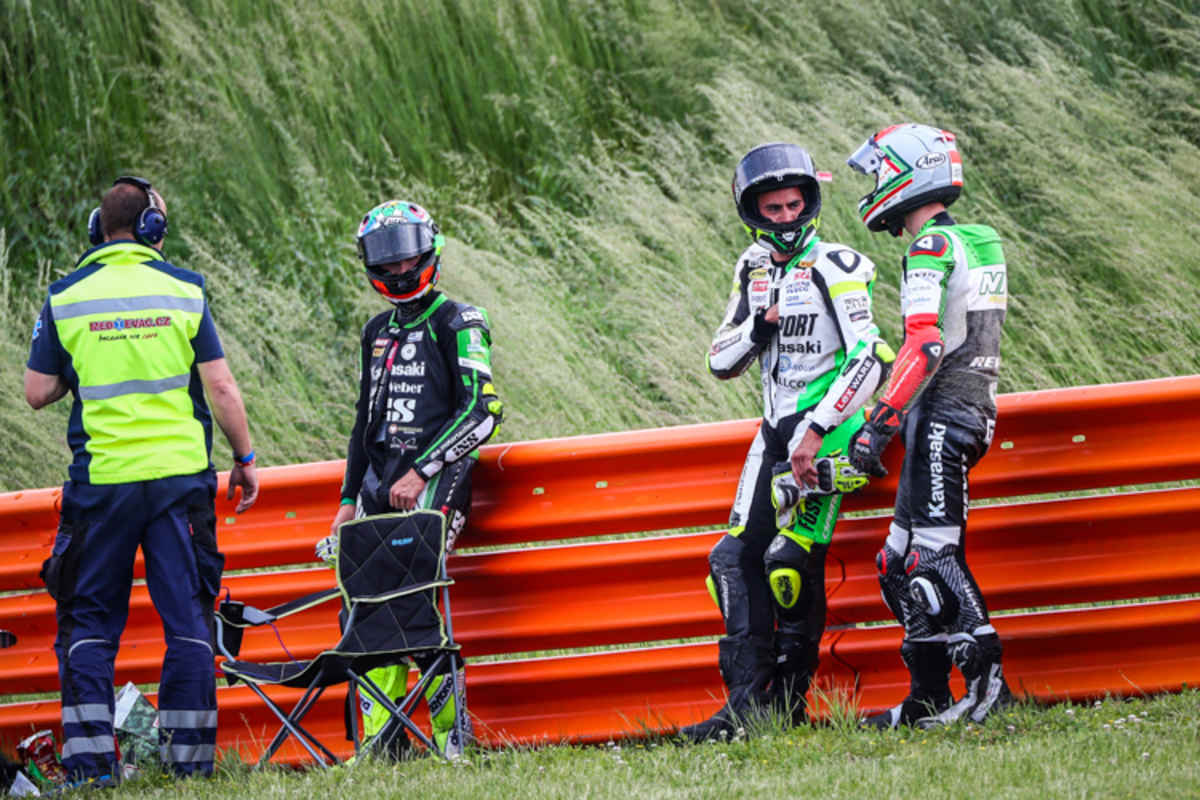 Supersport Crash in der Schikane