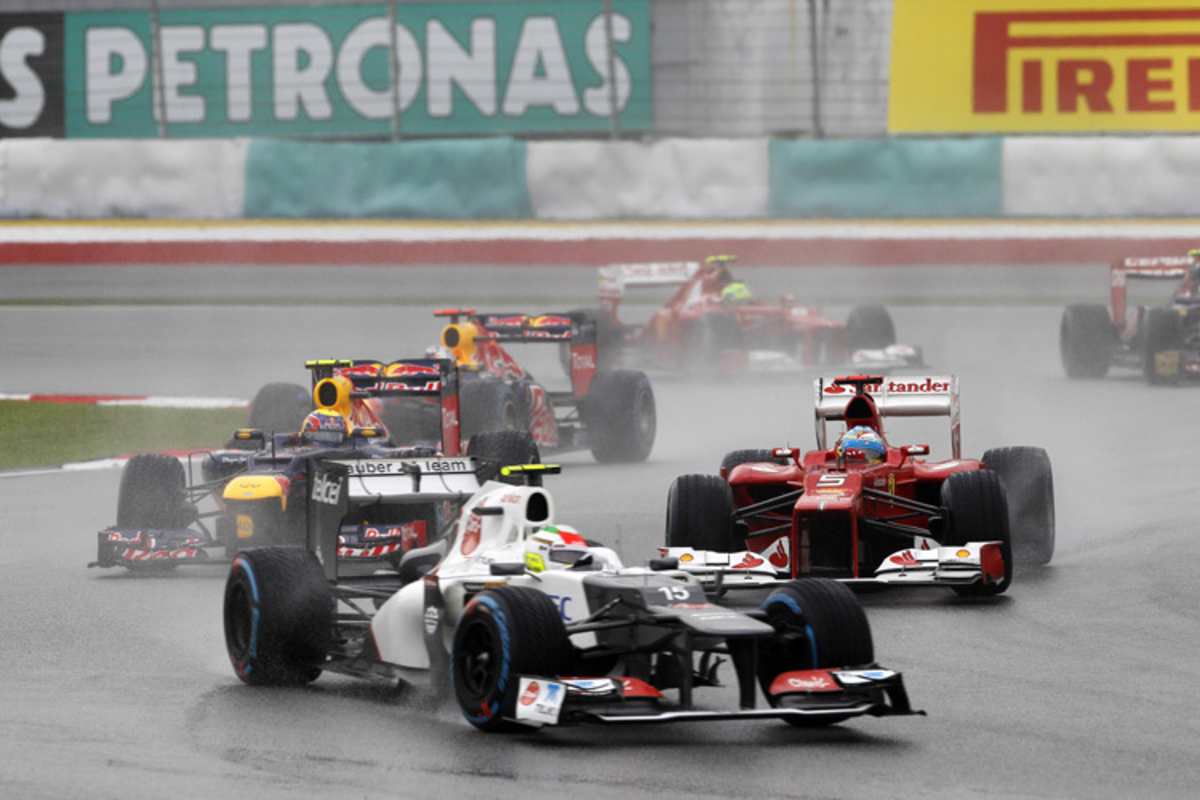 Sergio Pérez bei seiner Sensationsfahrt in Malaysia 2012