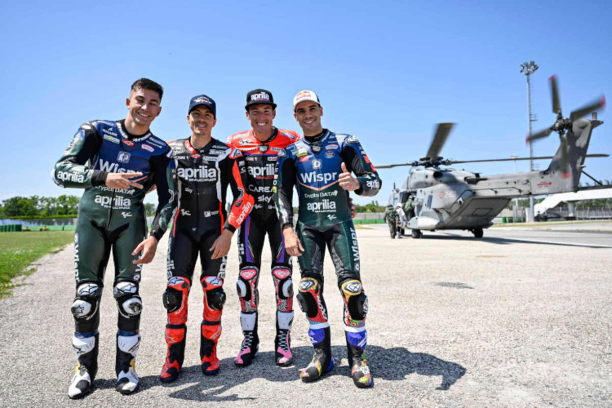 Raúl Fernández, Maverick Viñales, Aleix Espargaró und Miguel Oliveira