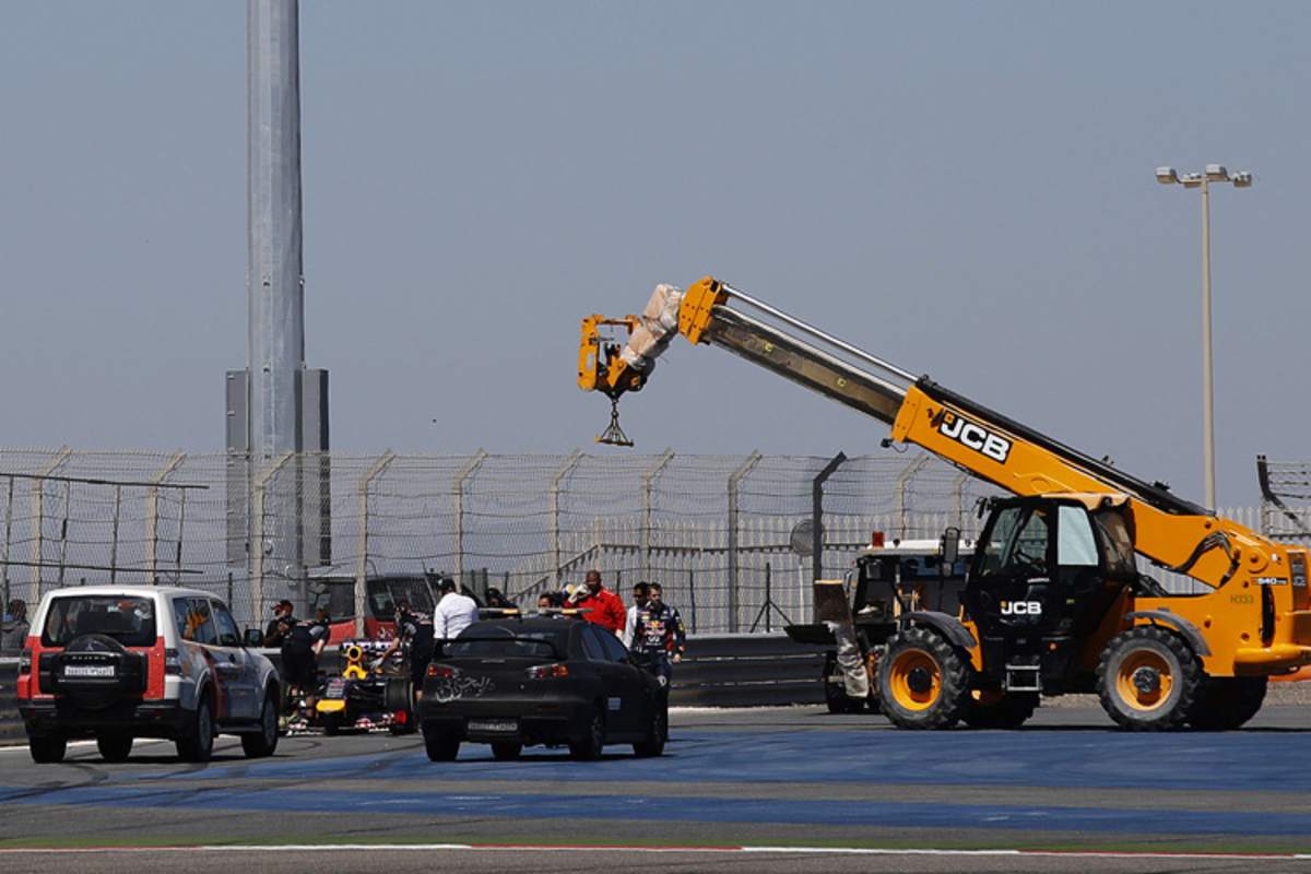 Sebastian Vettel nach dem Dreher wegen explodierter Bremsscheibe