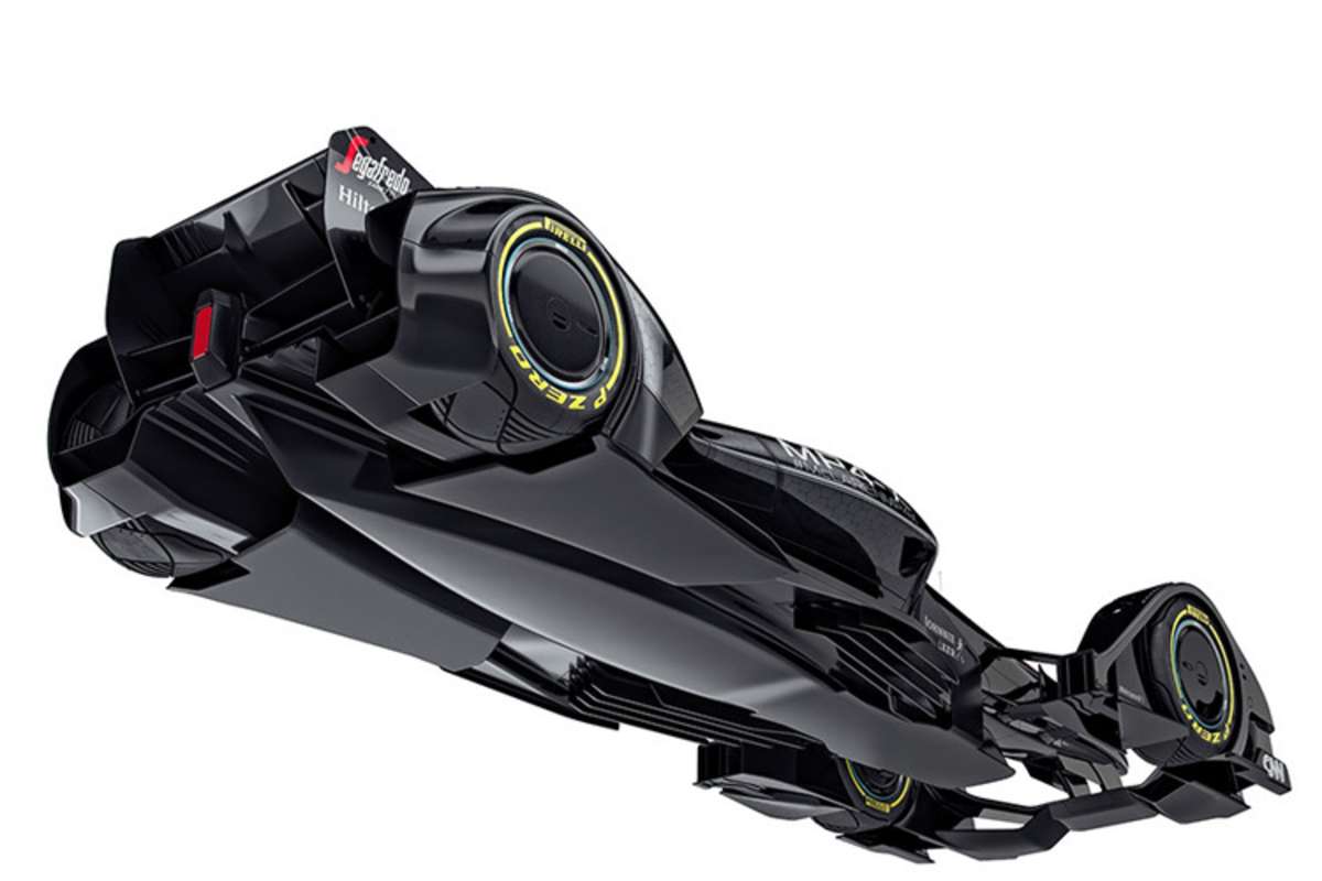 Das Auto ist als Flügelauto ausgelegt – viel Abtrieb vom Unterboden her