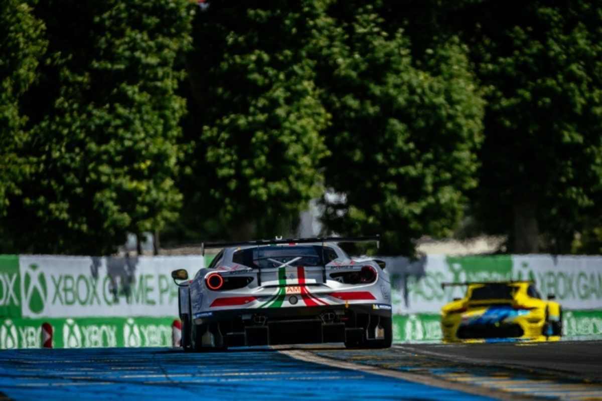 Heck eines Ferrari 488 GTE Evo aus der GTE Am