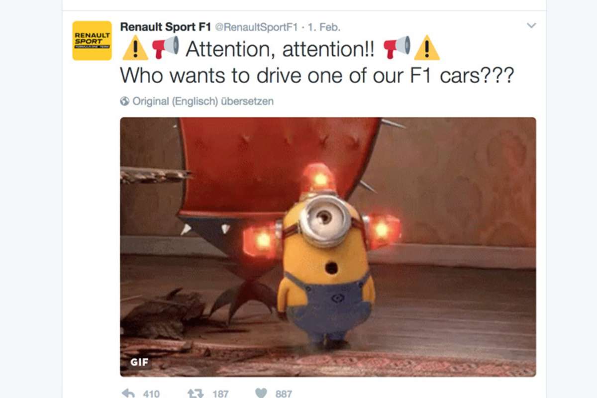 Achtung, Achtung: Formel-1-Fahrt bei Renault zu gewinnen!