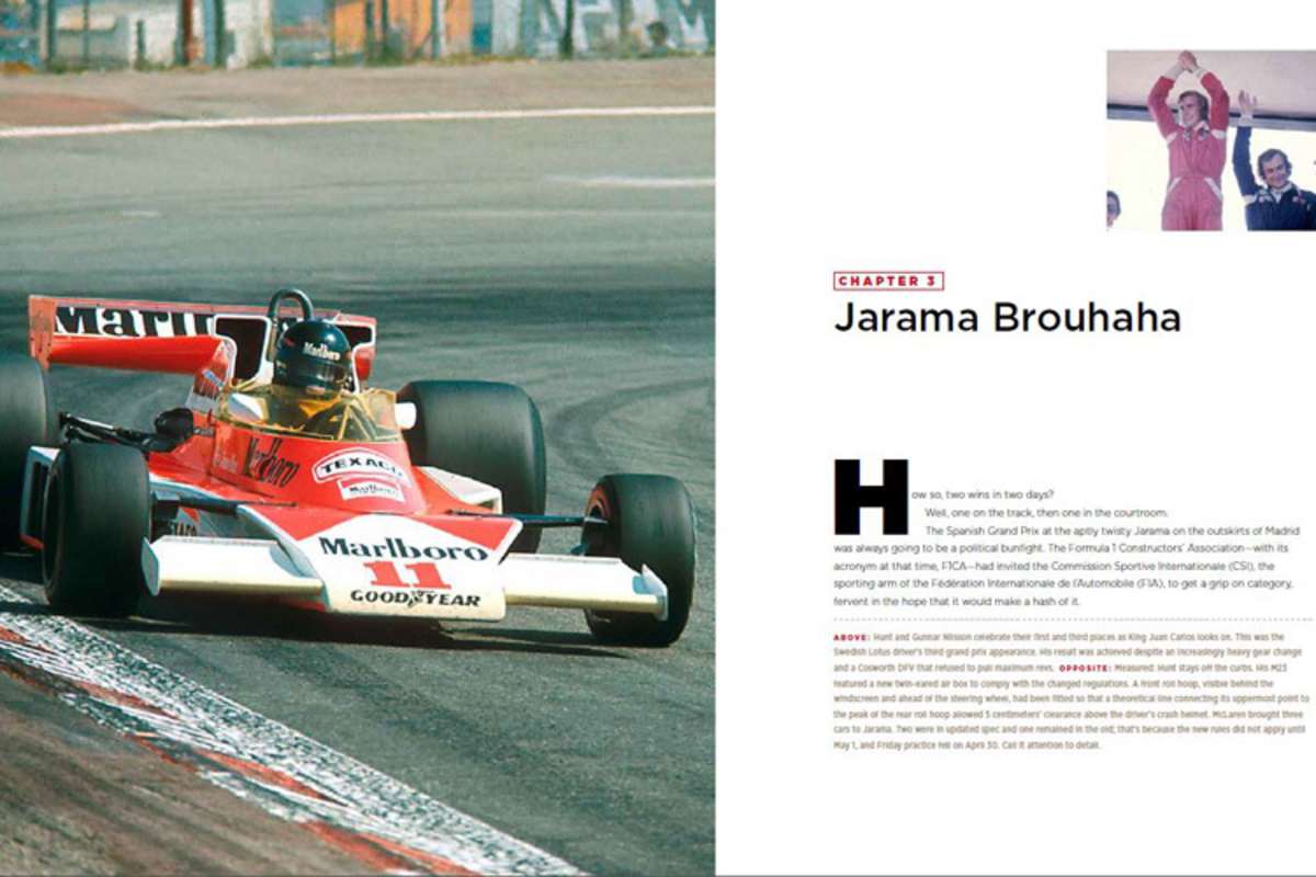 James Hunt beim umstrittenen Spanien-GP