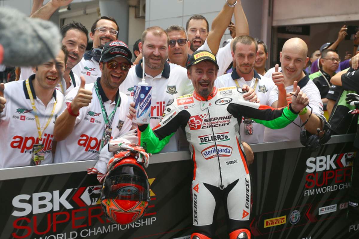 Max Biaggi fuhr mit 44 Jahren in Sepang aufs Podest