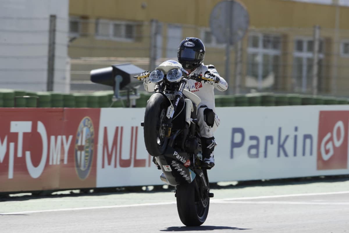 Giuliano Rovelli auf Triumph: Selbst ein passabler Rennfahrer