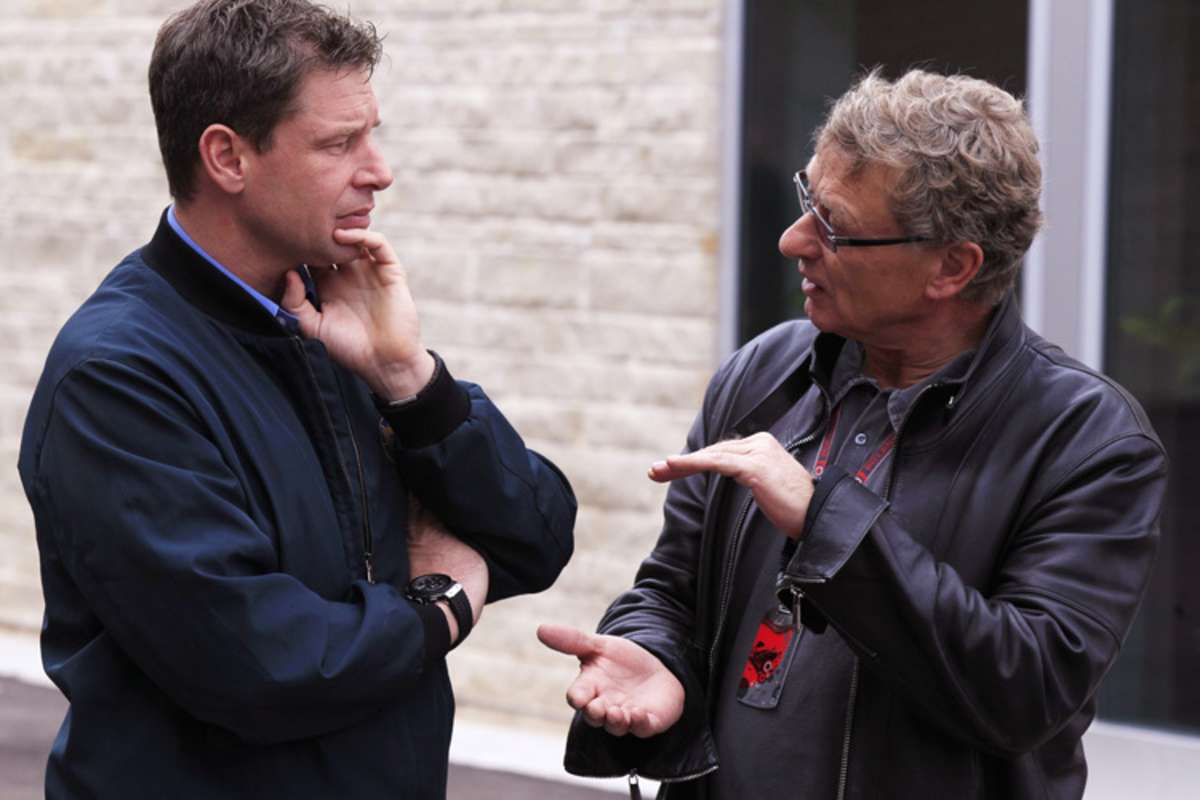 Rennstreckenarchitekt Hermann Tilke (rechts) mit Safety-Car-Fahrer Bernd Mayländer