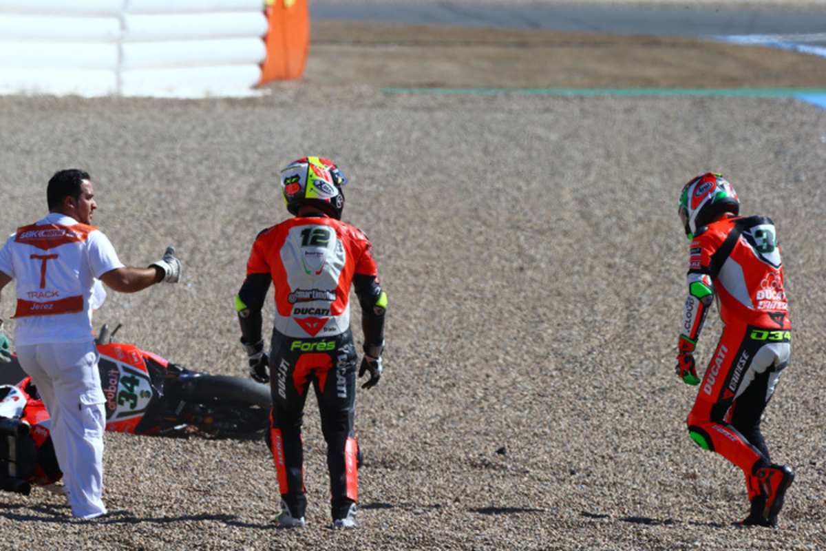 Javier Fores (li.) und Davide Giugliano
