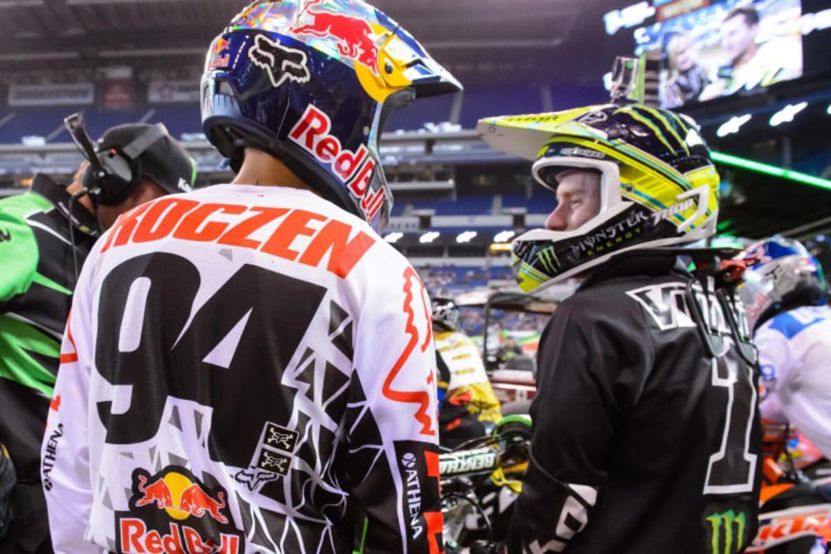 Ken Roczen zündet als «Rookie»  fast zur gleichen Zeit in Indianapolis das nächste Feuerwerk mit Multi-Champ Ryan Villopoto