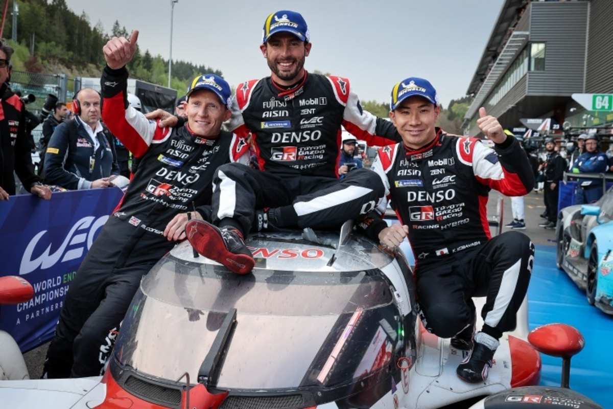 Strahlende Gesamtsieger: (v.li.) Conway, Lopez und Kobayashi