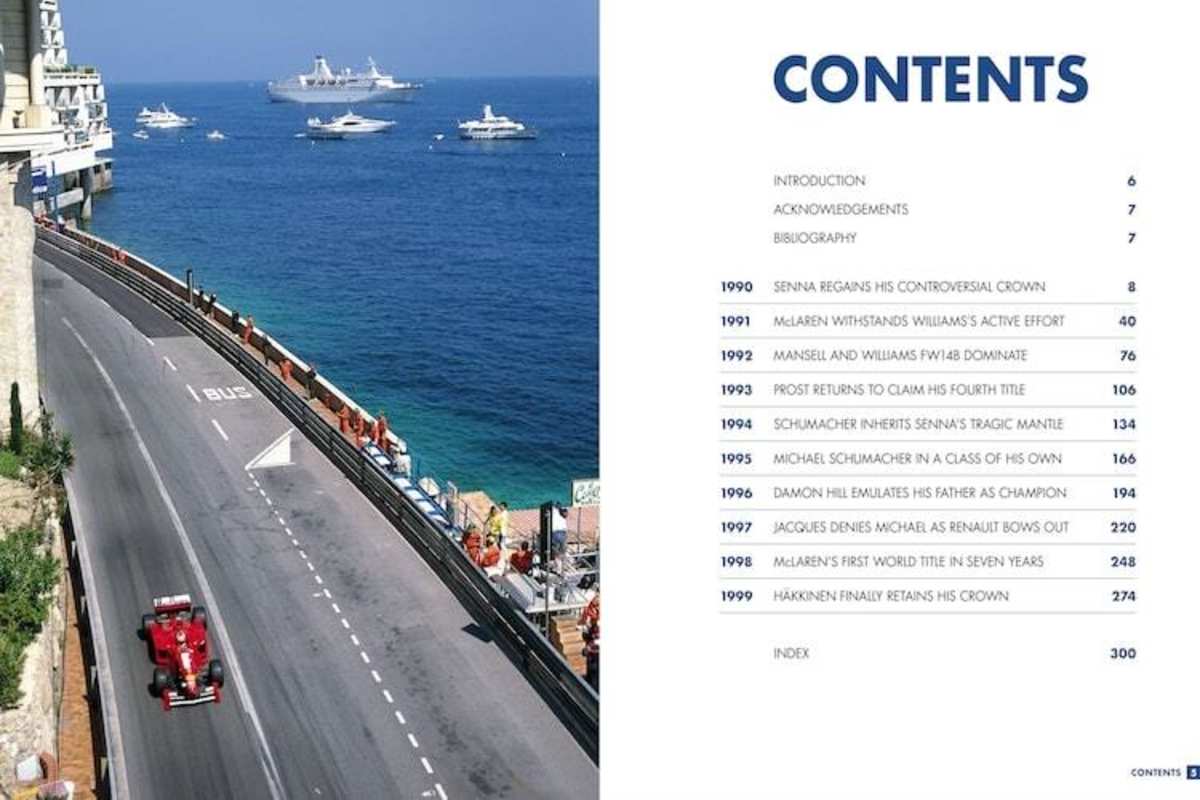 Der Inhalt des neuen Buchs «Formula 1 car by car 1990–99»
