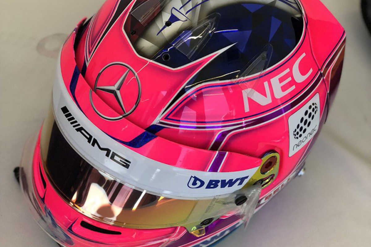 Der neue Helm von Esteban Ocon