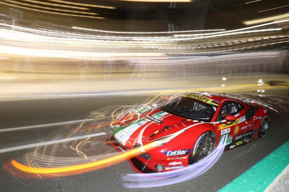 Lichtspiele beim Ferrari 488 GTE Evo von AF Corse