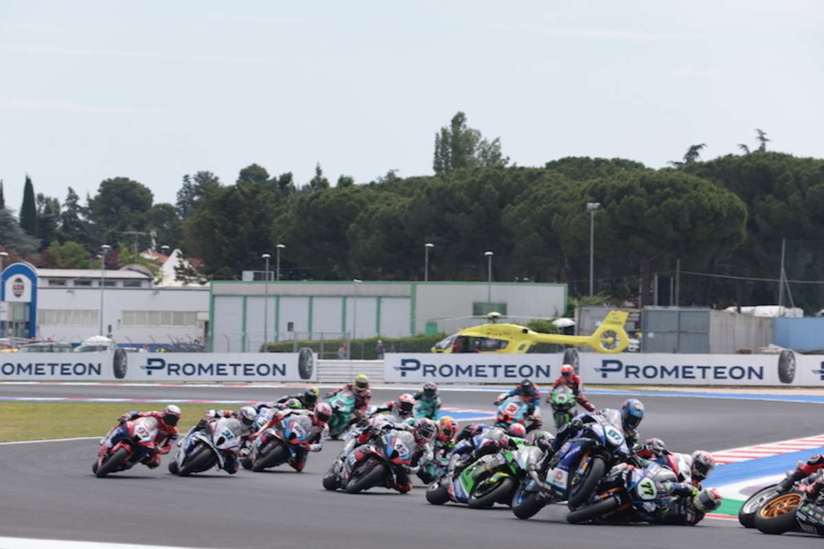 Der Sturz von Dominique Aegerter in Misano