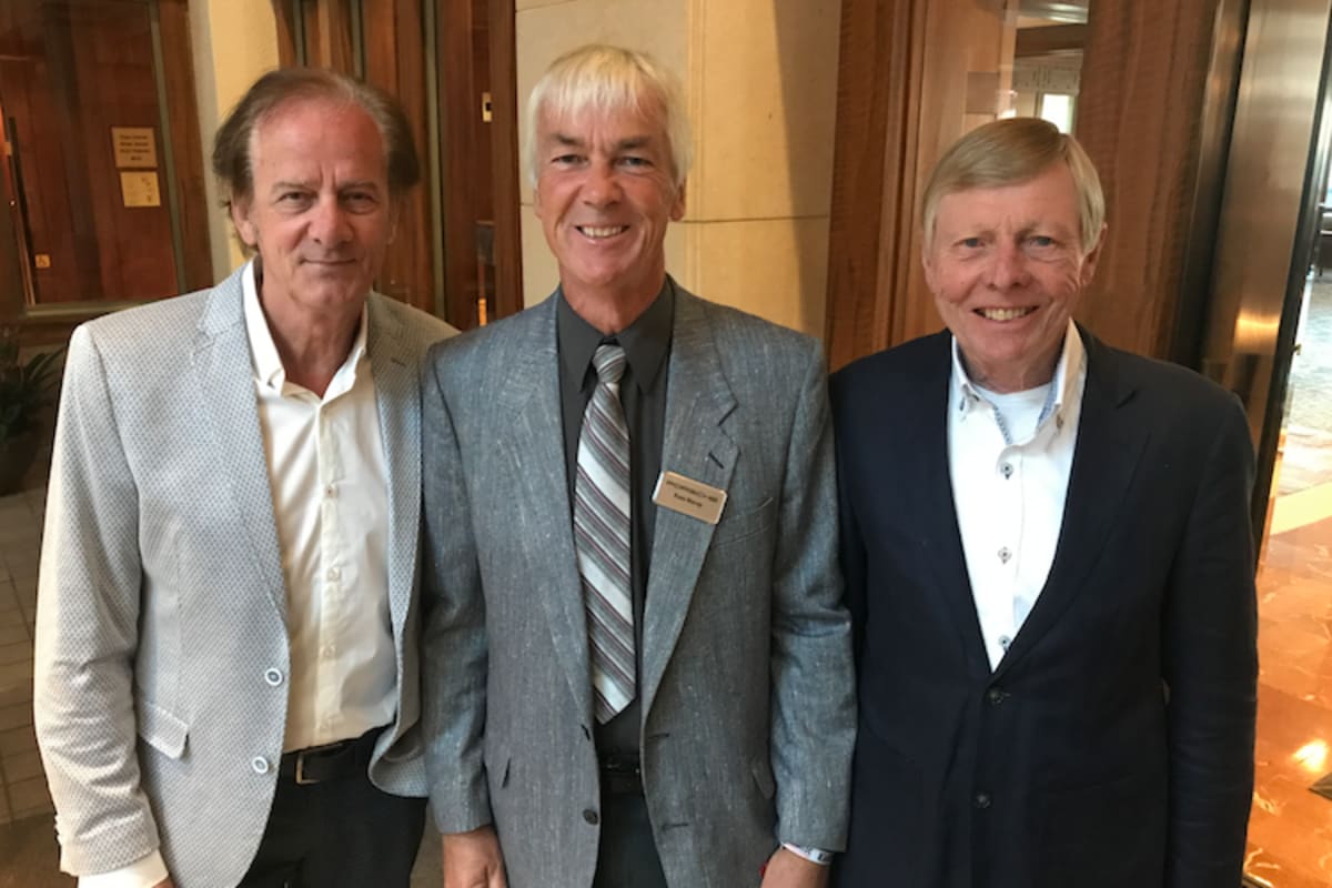 Holland-Trio: Arie Luyendyk 2019 mit seinen Landsleuten Kees Nierop und Gijs van Lennep 