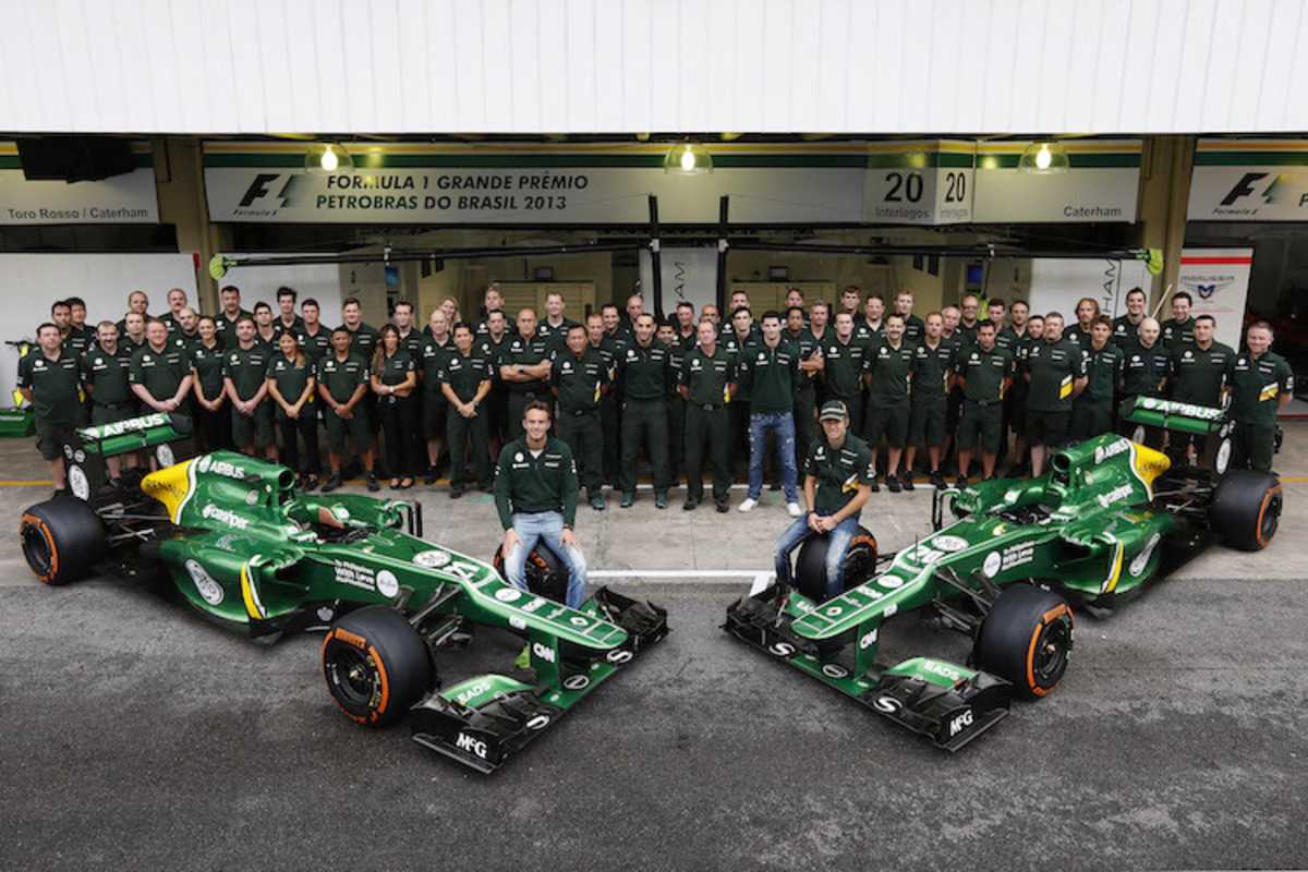 Caterham trug als vorderhand letzter Formel-1-Rennstall Renngrün