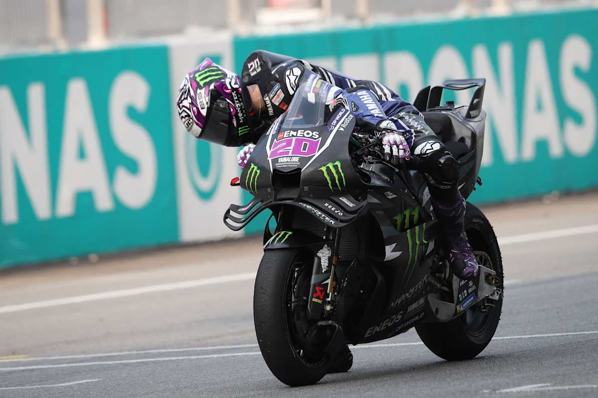 Auf der neuen V4-MotoGP-Yamaha: Fabio Quartararo