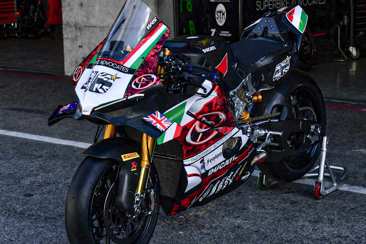 Das Superbike-Team Advocates Ducati präsentierte sich in Portimao