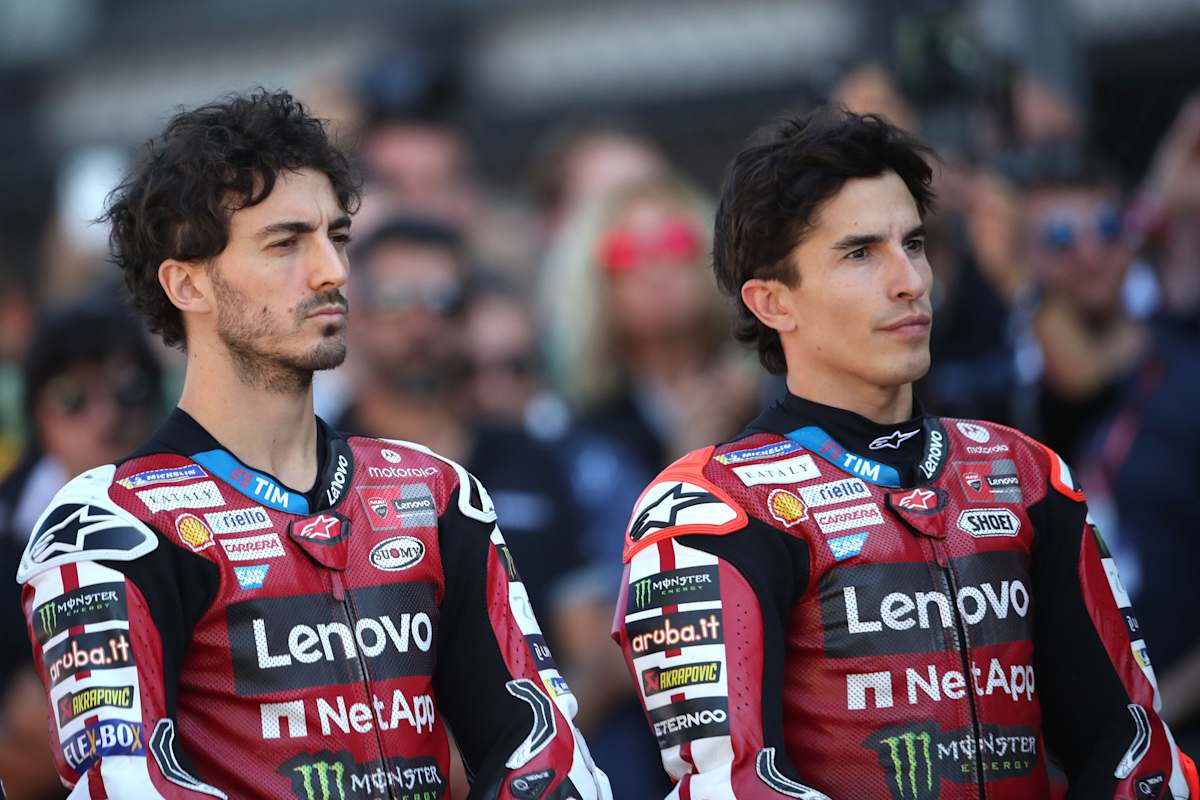 Pecco Bagnaia und Marc Márquez