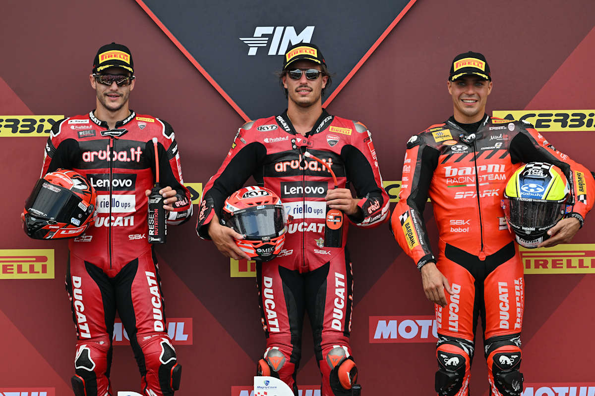 Podium Lauf 2 - Iker Lecuona, Nicolò Bulega, Yari Montella