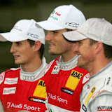 V.l. Oliver Jarvis, Martin Tomczyk, Ralf Schumacher