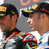 Laverty (li.) und Melandri gehören zu den Favoriten