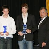 (v.l.:) Marvin Fritz, Dominik Vincon und Sportleiter Jürgen Fabry