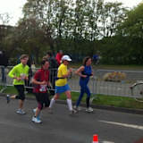 Jan Seyffarth nutzt auch beim Marathon den Windschatten