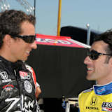 Justin Wilson mit Champion Dario Franchitti