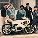 Giancarlo Morbidelli (links) neben Ing. Jörg Möller sowie Bonaventura, Cecchini und Dionigi