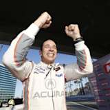 Helio Castroneves konnte über die Pole-Position in Long Beach mächtig jubeln