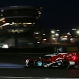 Der Ligier LMP2 von IDEC Sport in der Le-Mans-Nacht