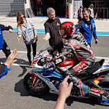 Didier Grams klatscht nach dem Zieleinlauf ab