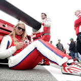 Christina Nielsen und der Ferrari von Scuderia Corsa bei den 24h von Daytona 2017