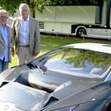 Teambesitzer Keke Rosberg (li.) und Teamchef Arno Zensen vor dem Lamborghini Huracán GT3