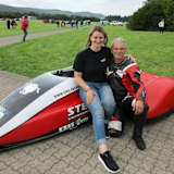 Neu in der WM: Tassilo Gall und Beifahrerin Sophie Sattelberger