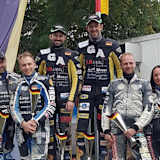 Siegerpodest bei der Seitenwagen-DM in Pfarrkirchen