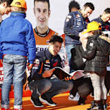 Die Primarschüler hatten ihre helle Freude an den Zweirad-Profis