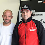Michael Grabmüller (re.) mit seinem neuen Beifahrer Sébastien Lavorel